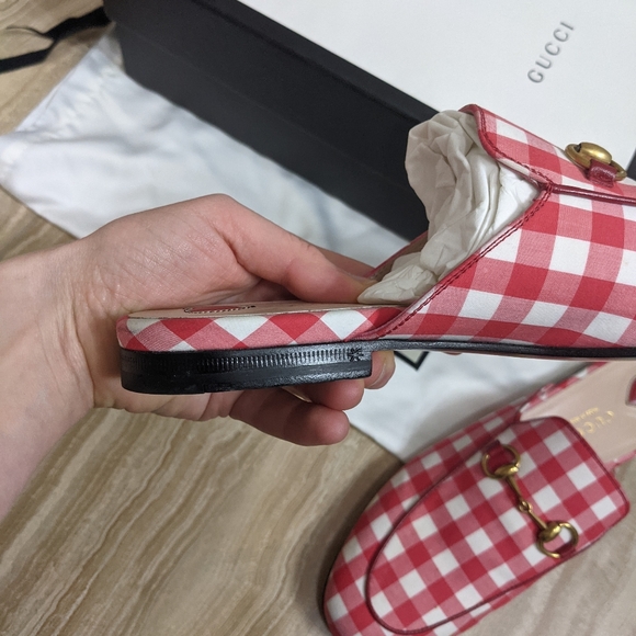 Gucci Princetown Gingham Slipper - Picture 10 of 11